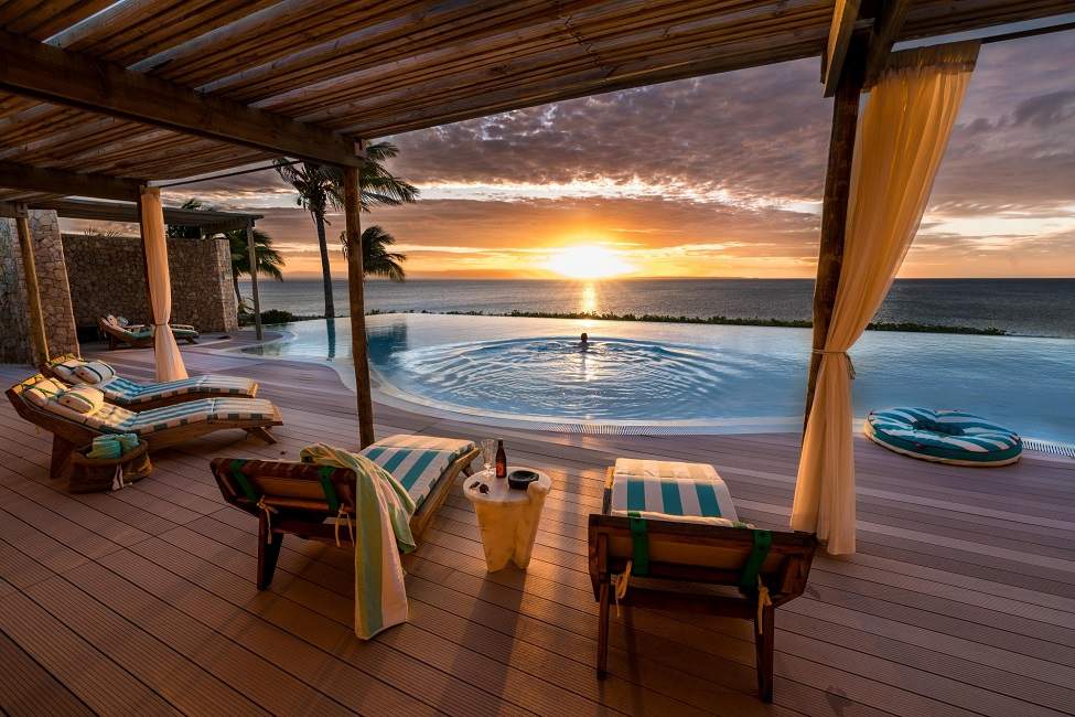 Sunset terrace and pool