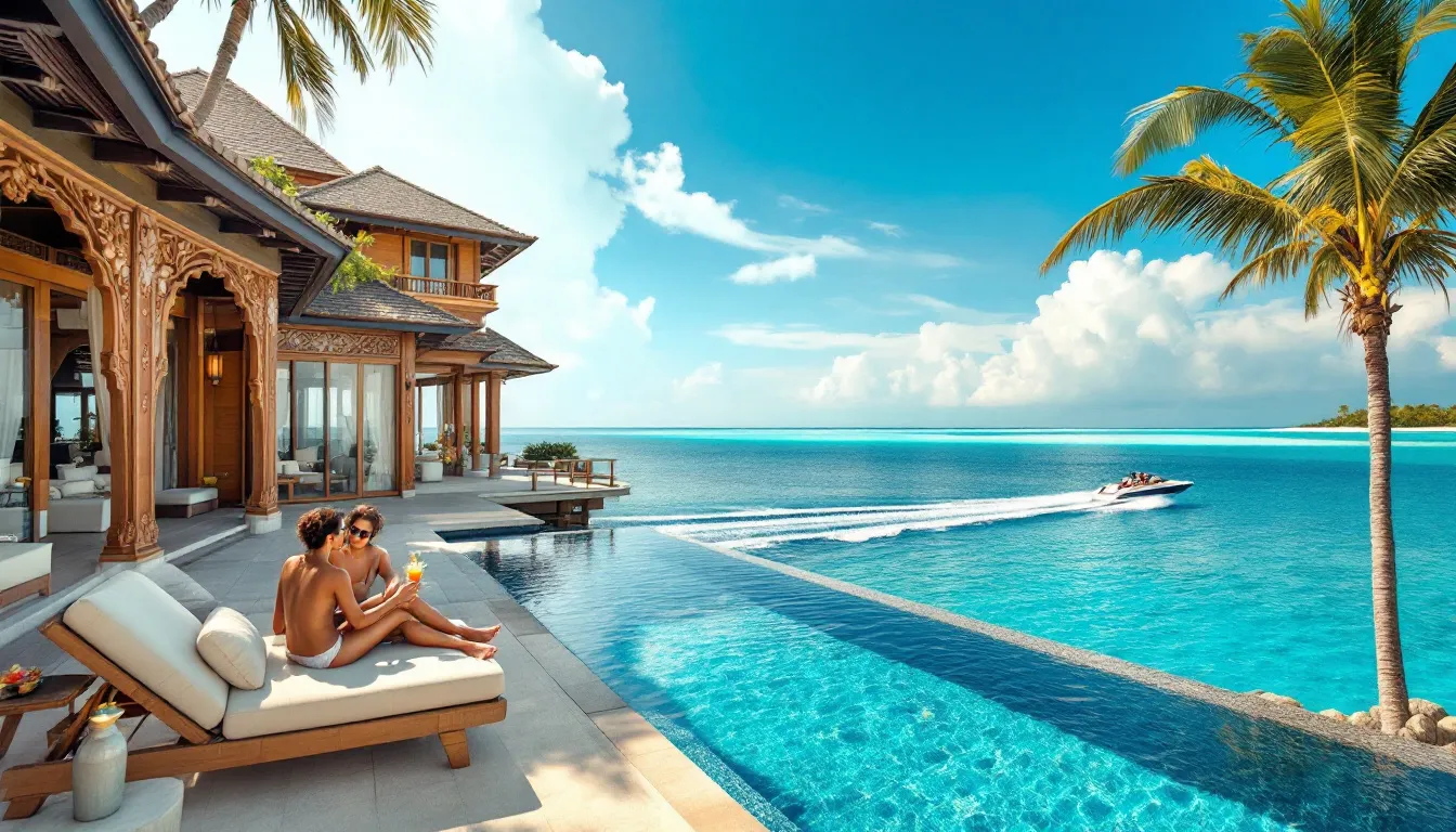 Oceanfront villa and pool